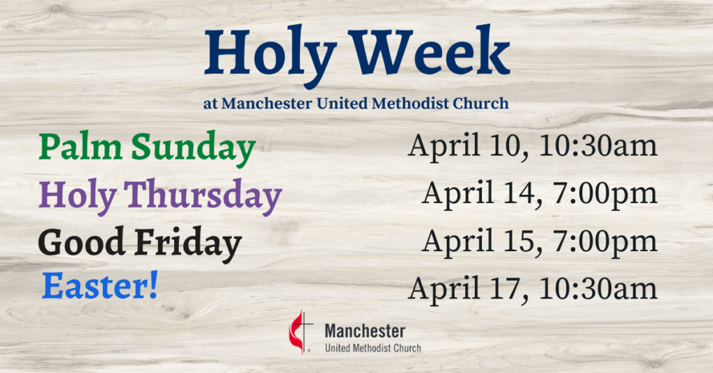 Holy Week Services Graphic
