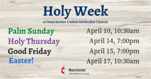 Holy Week Services Graphic